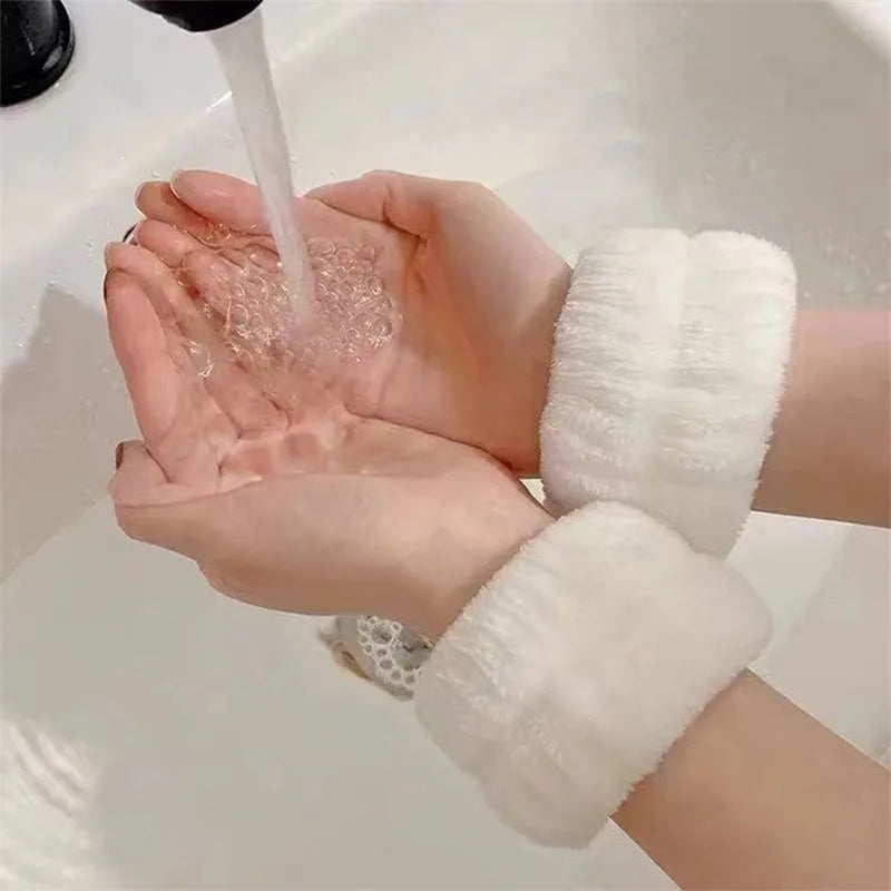 Wrist Washband Belt Wrist Washing Soft Microfiber Towel Wristbands for Washing Face Water Absorption Washing Prevent Wetness