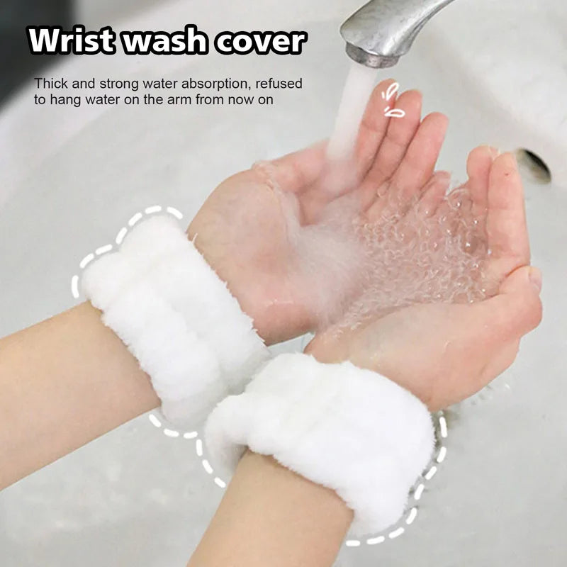 Wrist Washband Belt Wrist Washing Soft Microfiber Towel Wristbands for Washing Face Water Absorption Washing Prevent Wetness