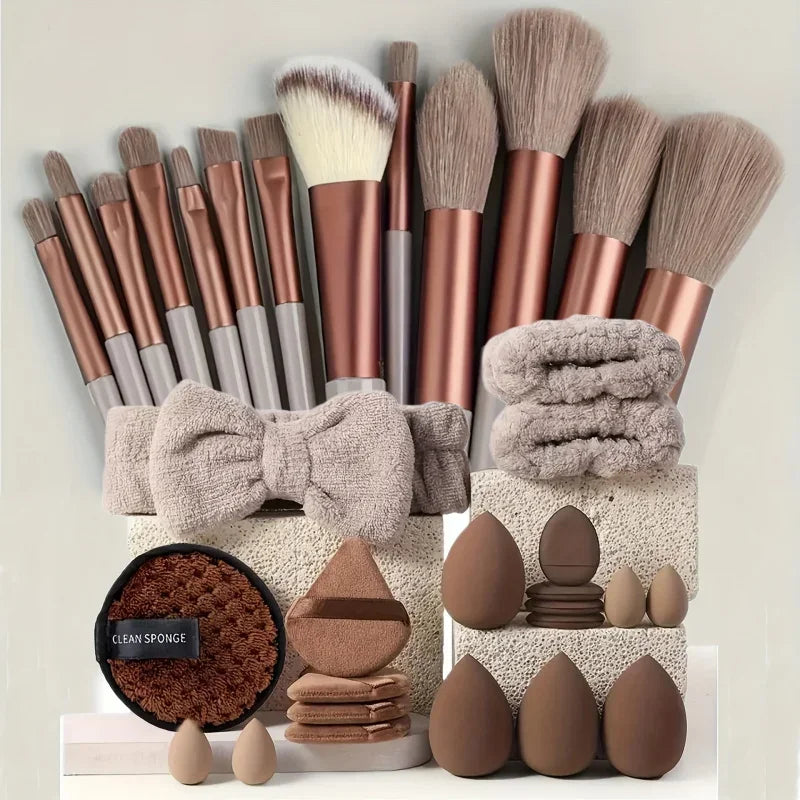 20/40 Pink Makeup kit Complete Makeup Brush Set, Big set includes Soft Brushes, Beauty Blender, Birthday Christmas New Year gift