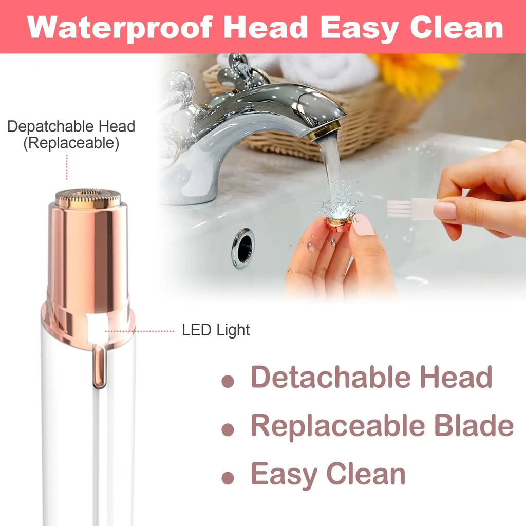 Finishing Touch Hair Remover Electric Razor for Women with LED Light Instant and Painless Portable Lipstick Hair Removal Tools