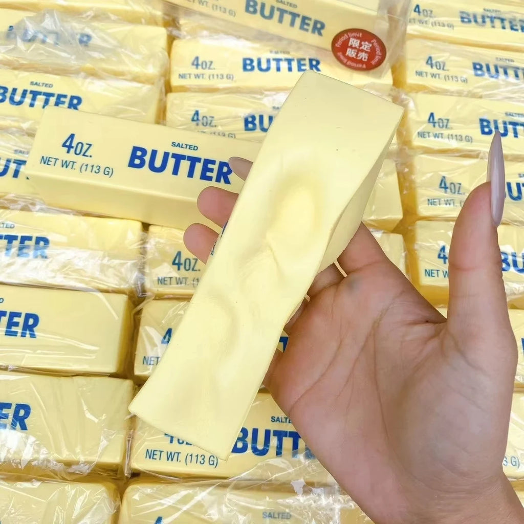 Butter Stick Squishy Fidget Toys Elastic Cheese Stick Funny Squeeze Prank Toy Stress Anxiety Relief Game